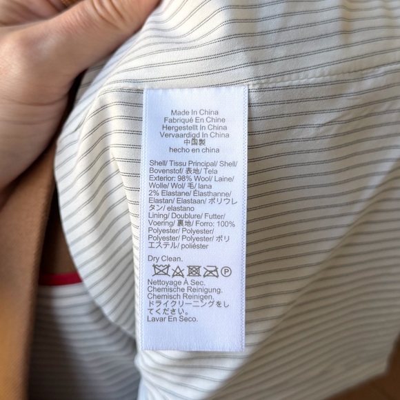 J. Crew Womens Regent Wool Blazer Jacket Camel Tan Size 8 EUC - Picture 6 of 6